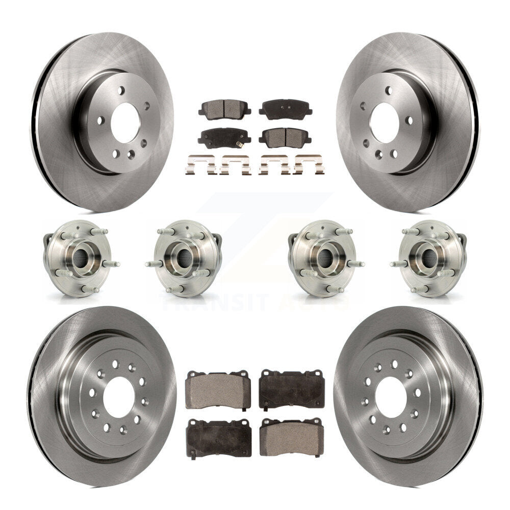 [Avant + Arrière] Kit d'ensemble roulement de roue et moyeu pour 2013-2015 Cadillac ATS AWD avec 321mm Diameter Rotor KBB-116211