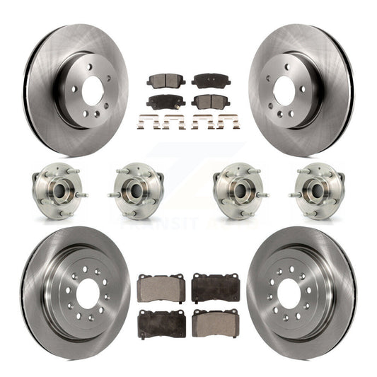 [Avant + Arrière] Kit d'ensemble roulement de roue et moyeu pour 2013-2015 Cadillac ATS AWD avec 321mm Diameter Rotor KBB-116211