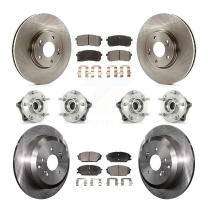 [Avant + Arrière] Kit d'ensemble roulement de roue et moyeu pour 2007-2012 Hyundai Veracruz AWD avec ABS Brakes KBB-116216