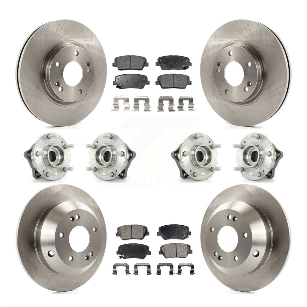 [Avant + Arrière] Kit d'ensemble roulement de roue et moyeu pour Kia Sorento Hyundai Santa Fe avec ABS Brakes AWD KBB-116219 par Transit Auto