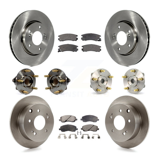 [Avant + Arrière] Kit d'ensemble roulement de roue et moyeu pour 2008 Mitsubishi Galant ES avec 2.4L 4-Wheel ABS KBB-116262