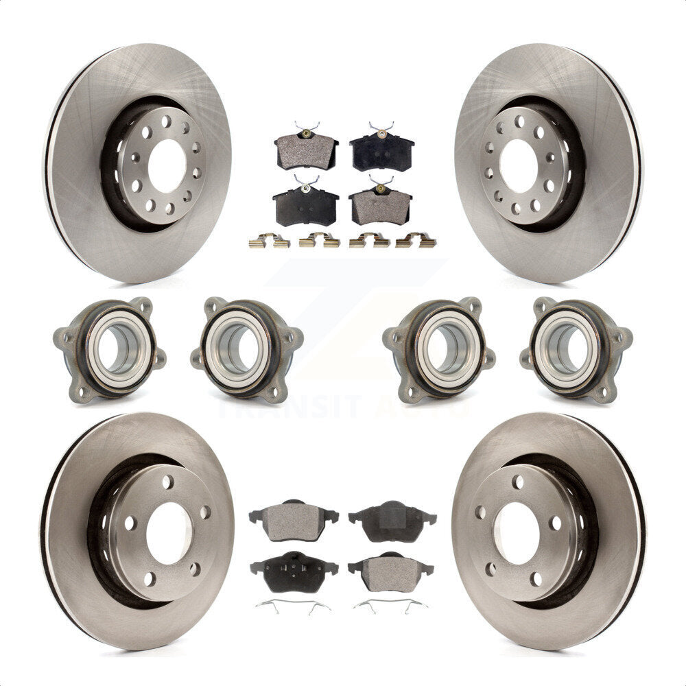 [Avant + Arrière] Kit d'ensemble roulement de roue et moyeu pour 2002 Audi S6 avec 312mm Diameter Rotor KBB-116285 par Transit Auto