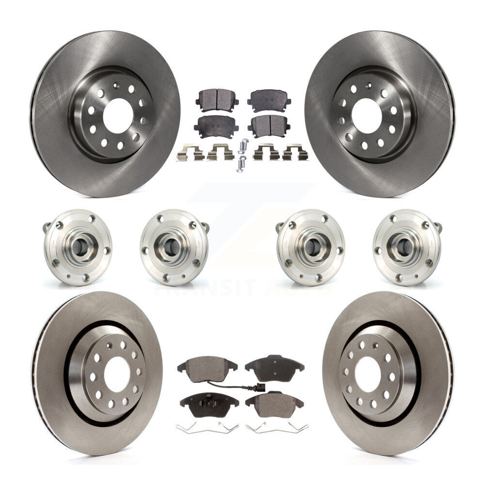 [Avant + Arrière] Kit d'ensemble roulement de roue et moyeu pour 2009-2010 Volkswagen Passat CC AWD avec 312mm Diameter Rotor KBB-116303
