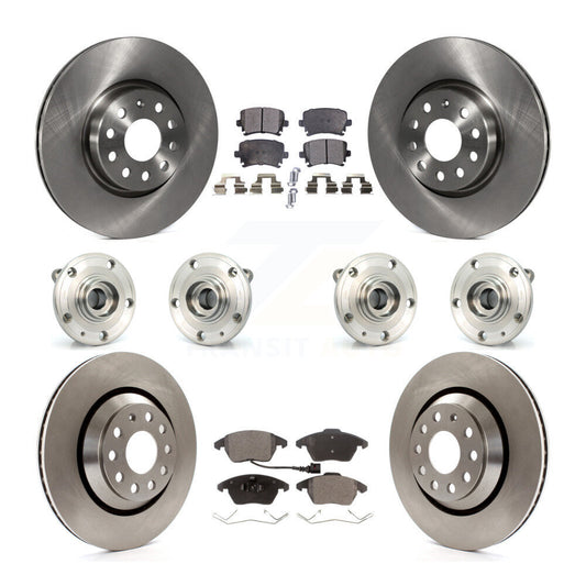 [Avant + Arrière] Kit d'ensemble roulement de roue et moyeu pour 2009-2010 Volkswagen Passat CC AWD avec 312mm Diameter Rotor KBB-116303
