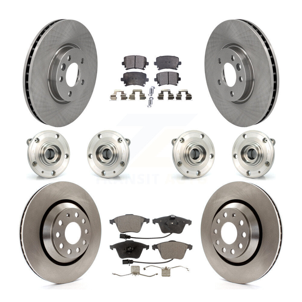 [Avant + Arrière] Kit d'ensemble roulement de roue et moyeu pour Volkswagen CC avec 340mm Diameter Rotor KBB-116305