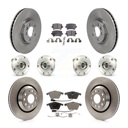 [Avant + Arrière] Kit d'ensemble roulement de roue et moyeu pour Volkswagen CC avec 340mm Diameter Rotor KBB-116305