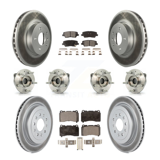 [Avant + Arrière] Kit d'ensemble roulement de roue et moyeu pour 2013-2015 Cadillac ATS AWD avec 321mm Diameter Rotor KBB-116349