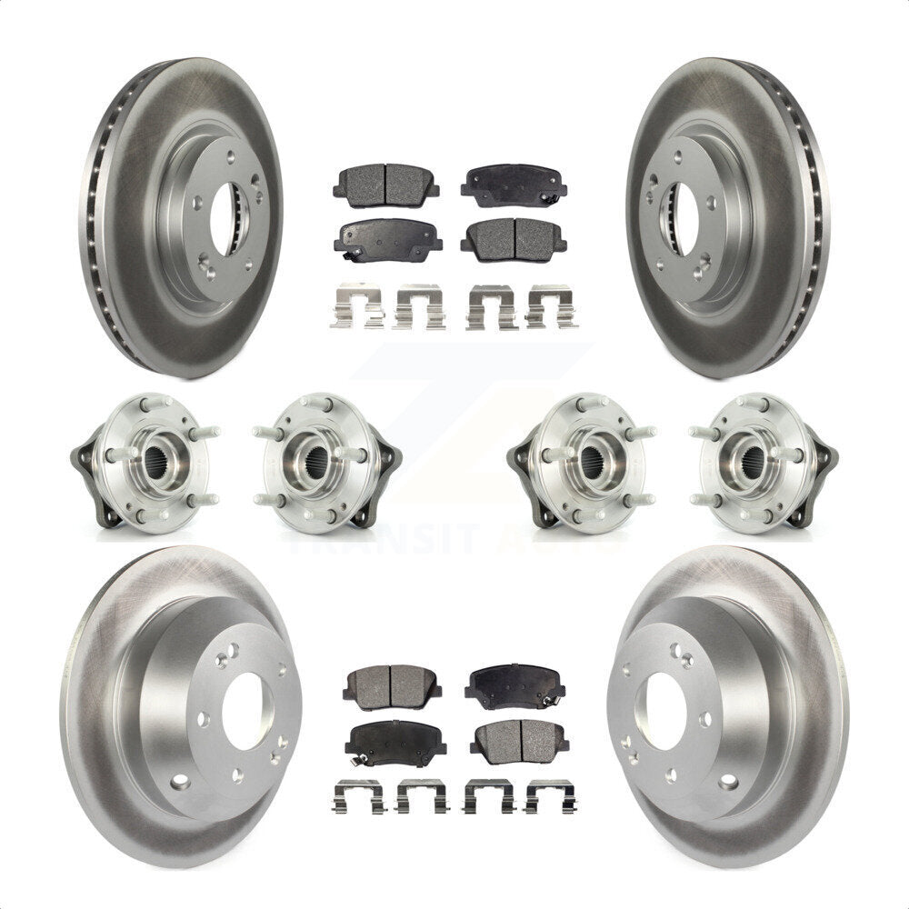 [Avant + Arrière] Kit d'ensemble roulement de roue et moyeu pour Kia Sorento Hyundai Santa Fe avec ABS Brakes AWD KBB-116357 par Transit Auto