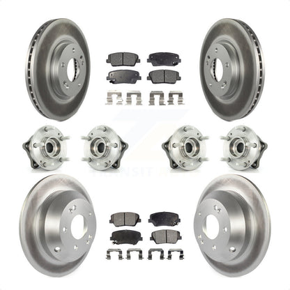 [Avant + Arrière] Kit d'ensemble roulement de roue et moyeu pour Kia Sorento Hyundai Santa Fe avec ABS Brakes AWD KBB-116357 par Transit Auto