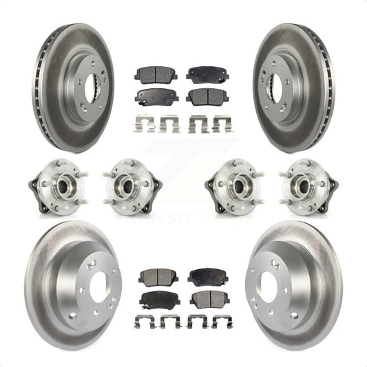 [Avant + Arrière] Kit d'ensemble roulement de roue et moyeu pour Kia Sorento Hyundai Santa Fe avec ABS Brakes AWD KBB-116357 par Transit Auto