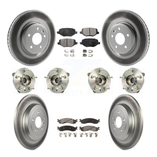 [Avant + Arrière] Kit d'ensemble roulement de roue et moyeu pour 2010-2012 Ford Taurus SHO KBB-116372