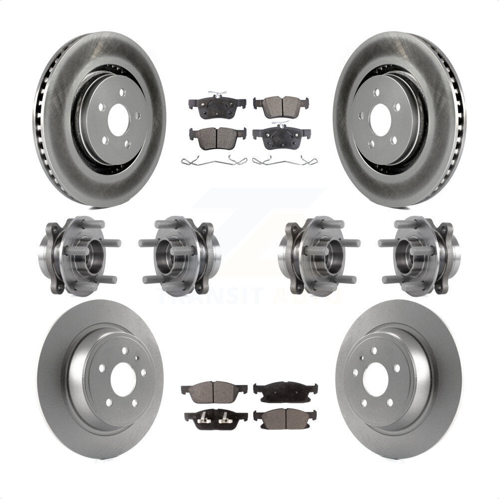 [Avant + Arrière] Kit d'ensemble roulement de roue et moyeu pour 2017 Lincoln MKX AWD avec 14mm Wheel Lugs KBB-116383 par Transit Auto