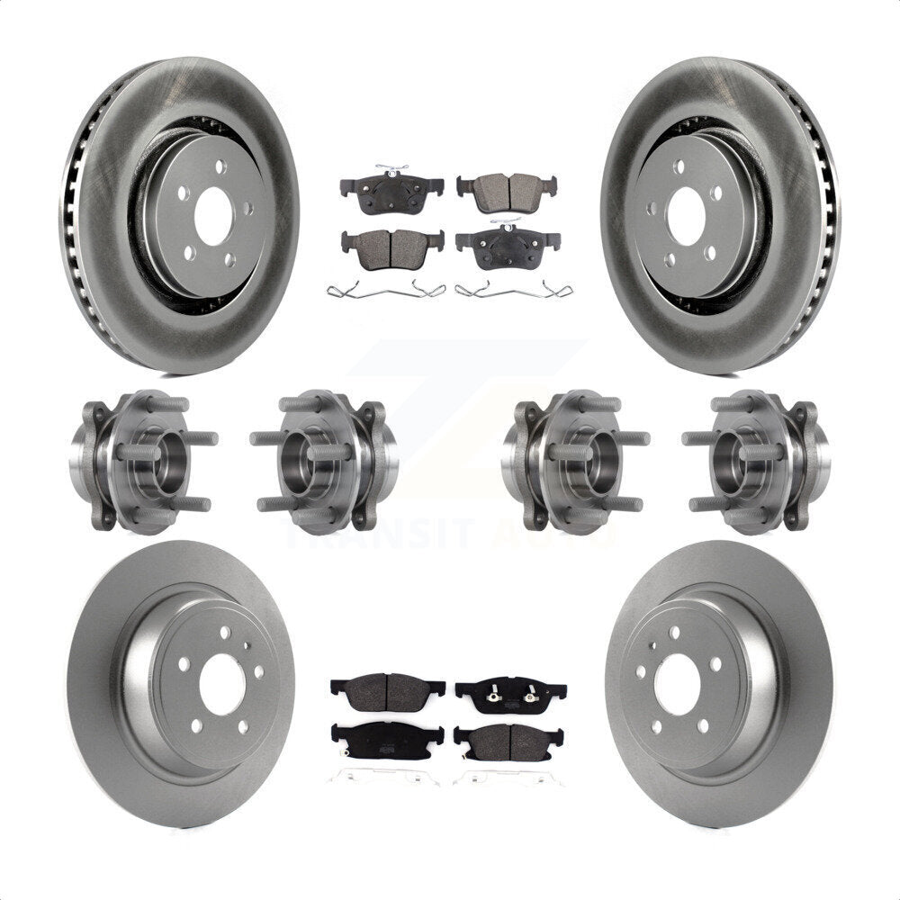 [Avant + Arrière] Kit d'ensemble roulement de roue et moyeu pour 2017 Lincoln Continental AWD avec 14mm Wheel Lugs KBB-116386 par Transit Auto