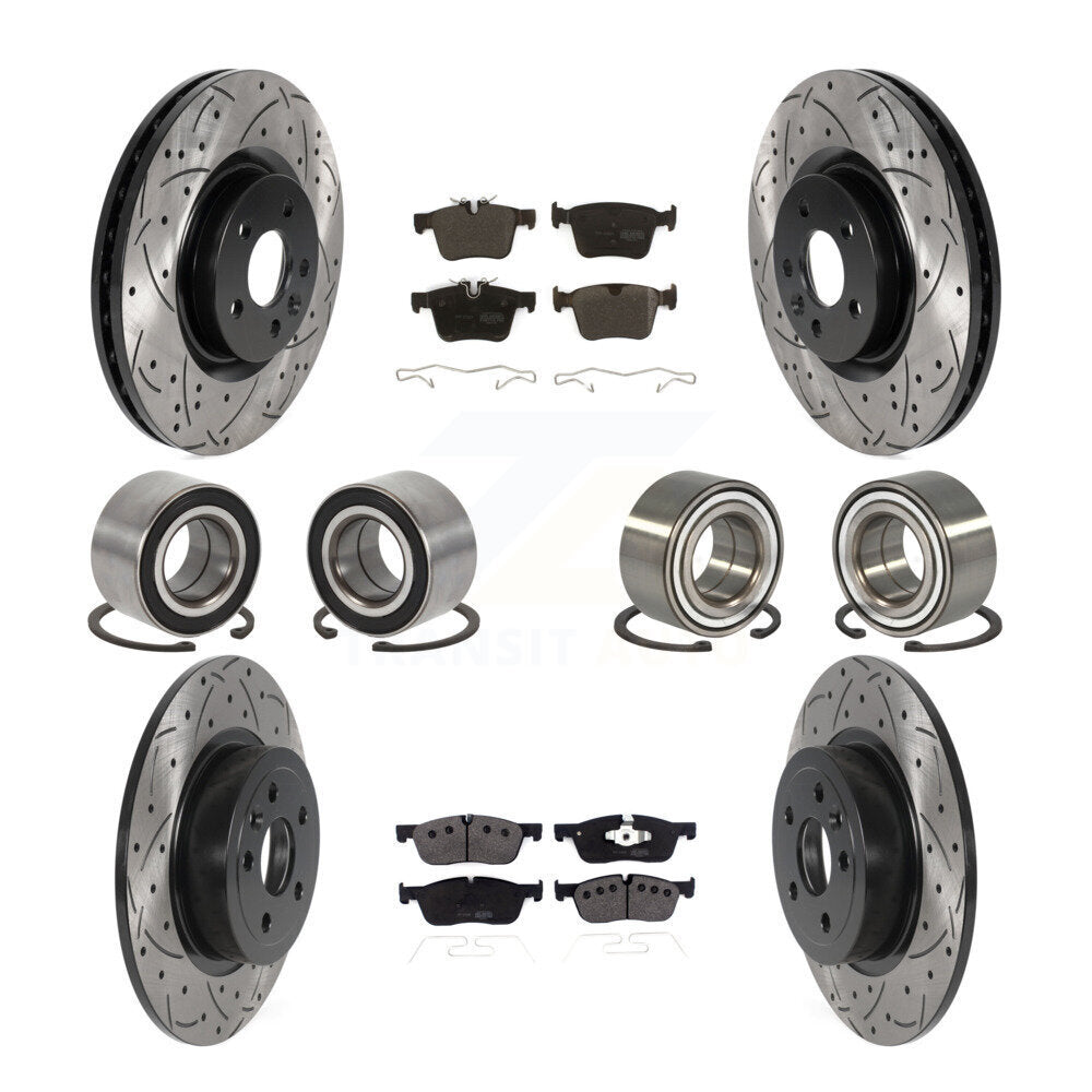 [Avant + Arrière] Kit de Roulement de roue pour 2016-2018 Land Rover Range Evoque avec 325mm Diameter Rotor KBB-116484