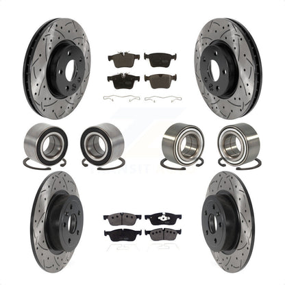 [Avant + Arrière] Kit de Roulement de roue pour 2016-2017 Land Rover Range Evoque avec 300mm Diameter Rotor KBB-116485 par Transit Auto