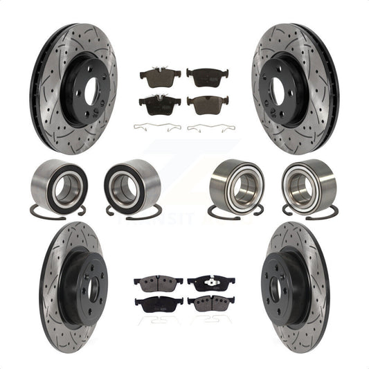 [Avant + Arrière] Kit de Roulement de roue pour 2016-2017 Land Rover Range Evoque avec 300mm Diameter Rotor KBB-116485 par Transit Auto