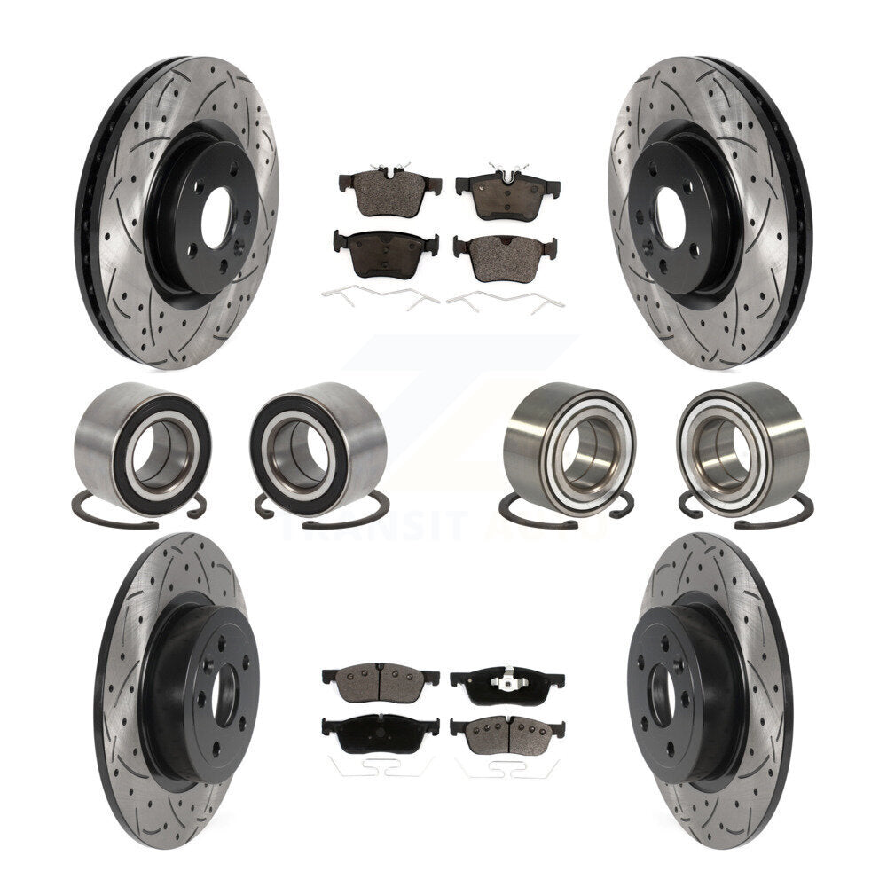[Avant + Arrière] Kit de Roulement de roue pour 2016-2018 Land Rover Range Evoque avec 325mm Diameter Rotor KBB-116496