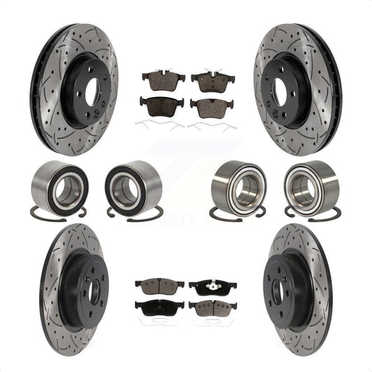 [Avant + Arrière] Kit de Roulement de roue pour 2016-2017 Land Rover Range Evoque avec 300mm Diameter Rotor KBB-116497 par Transit Auto
