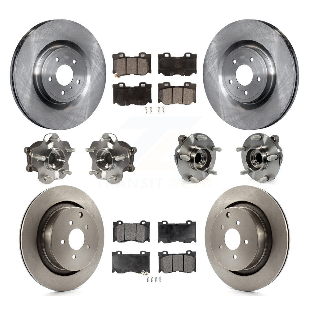 [Avant + Arrière] Kit d'ensemble roulement de roue et moyeu pour Infiniti Q50 M37 Q70 Q70L QX70 M56 INFINITI KBB-116541 par Transit Auto