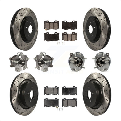 [Avant + Arrière] Kit d'ensemble roulement de roue et moyeu pour INFINITI Q50 M37 Q70 Q70L QX70 M56 KBB-116574 par Transit Auto