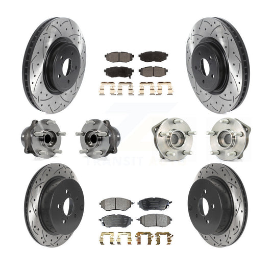 [Avant + Arrière] Kit d'ensemble roulement de roue et moyeu pour 2014 Subaru Forester 2.0L To 01 14 KBB-116581