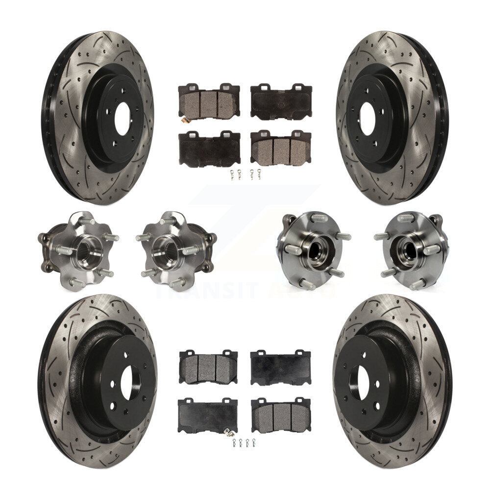 [Avant + Arrière] Kit d'ensemble roulement de roue et moyeu pour INFINITI G37 Nissan 370Z Q60 KBB-116583
