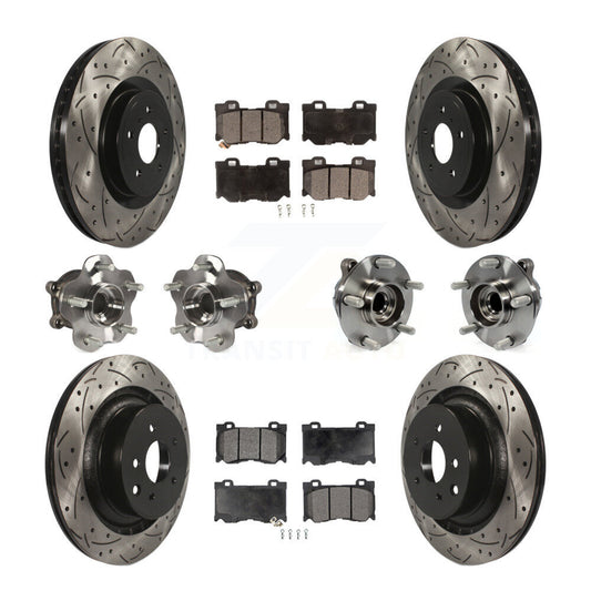 [Avant + Arrière] Kit d'ensemble roulement de roue et moyeu pour INFINITI G37 Nissan 370Z Q60 KBB-116583