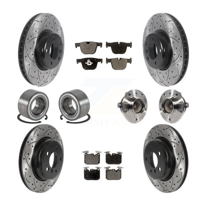 [Avant + Arrière] Kit d'ensemble roulement de roue et moyeu pour BMW 435i Gran Coupe ActiveHybrid 3 sans Blue Painted Calipers KBB-116607 par Transit Auto