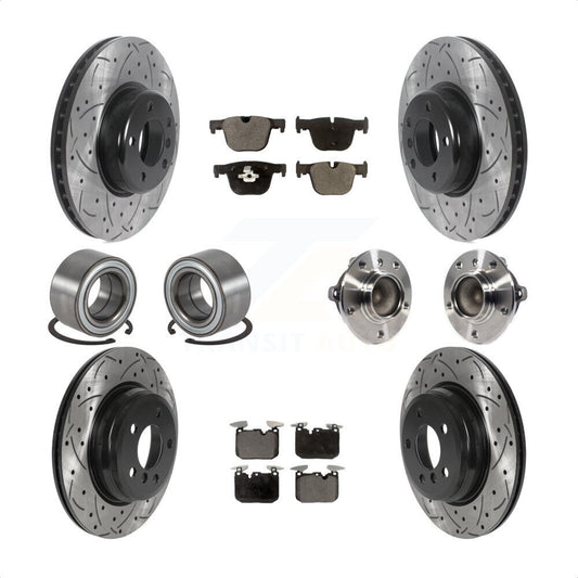 [Avant + Arrière] Kit d'ensemble roulement de roue et moyeu pour BMW 435i Gran Coupe ActiveHybrid 3 sans Blue Painted Calipers KBB-116607 par Transit Auto