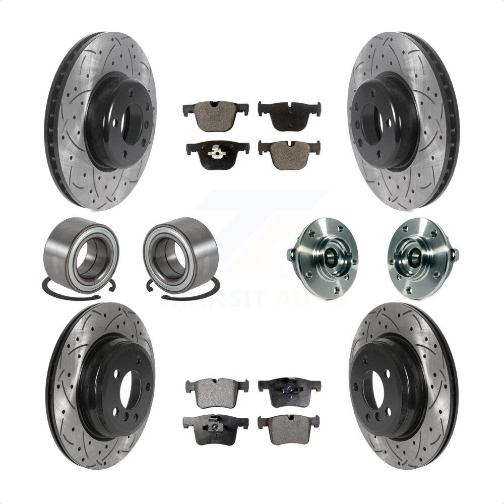 [Avant + Arrière] Kit d'ensemble roulement de roue et moyeu pour BMW 335i xDrive 435i GT Gran Coupe sans Blue Painted Calipers KBB-116608 par Transit Auto
