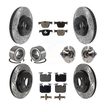 [Avant + Arrière] Kit d'ensemble roulement de roue et moyeu pour BMW 435i Gran Coupe ActiveHybrid 3 sans Blue Painted Calipers KBB-116631 par Transit Auto