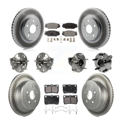 [Avant + Arrière] Kit d'ensemble roulement de roue et moyeu pour 2010-2013 Lexus IS250 C avec RWD Vehicles Built Canadian Market KBB-116653