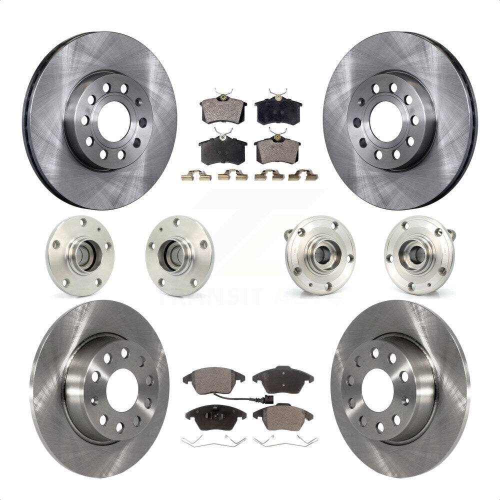 [Avant + Arrière] Kit d'ensemble roulement de roue et moyeu pour 2014 Volkswagen Beetle Sportline avec 2.0L avec 272mm Diameter Rotor KBB-116708 par Transit Auto