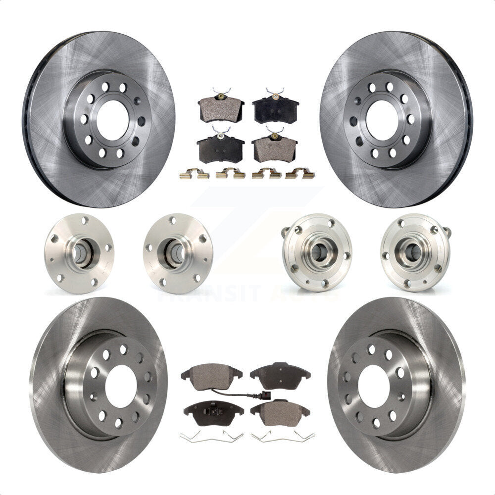 [Avant + Arrière] Kit d'ensemble roulement de roue et moyeu pour 2014 Volkswagen Beetle Base Highline Comfortline avec 2.5L avec 272mm Diameter Rotor KBB-116709 par Transit Auto
