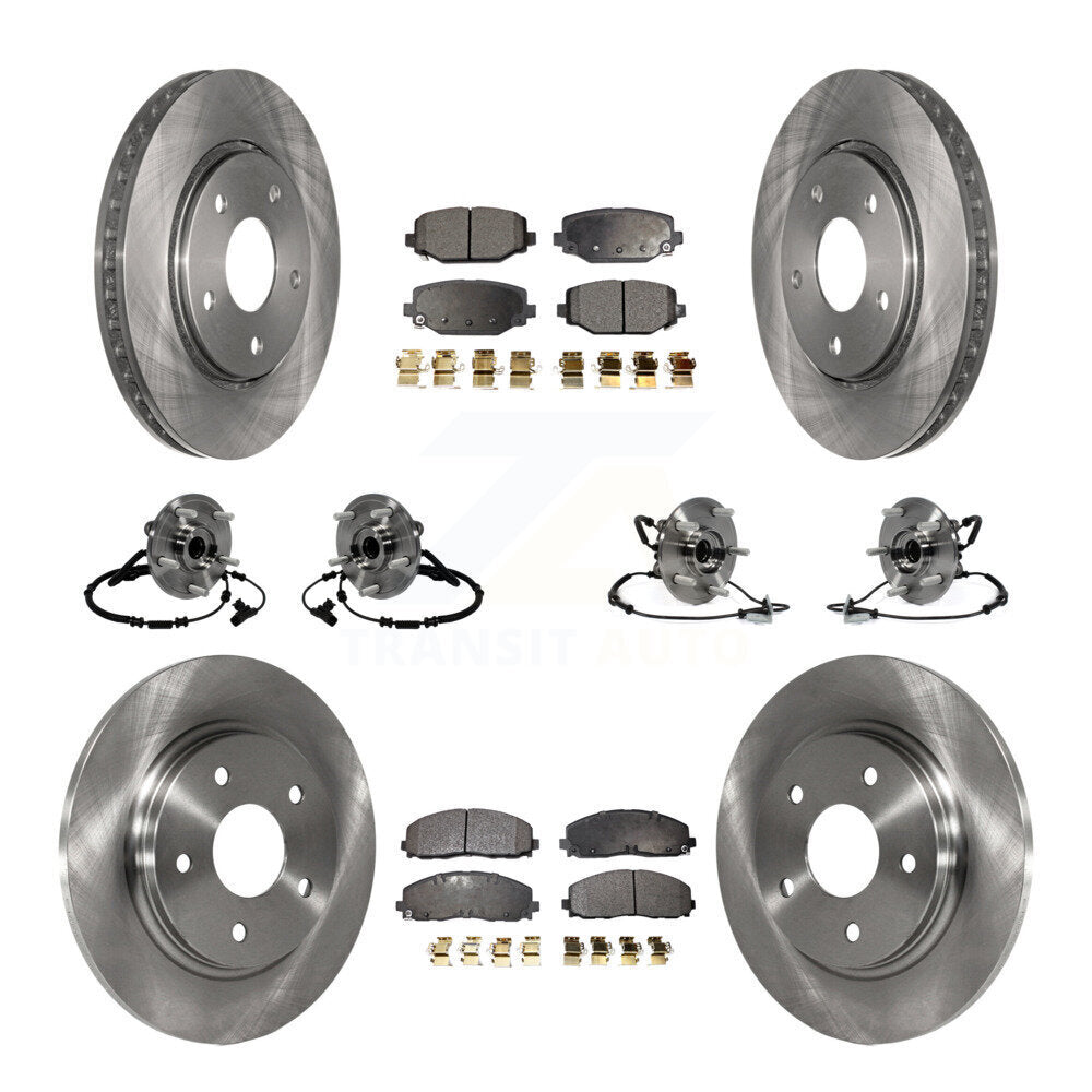 [Avant + Arrière] Kit d'ensemble roulement de roue et moyeu pour 2017-2018 Dodge Grand Caravan avec Single Piston Caliper KBB-116711