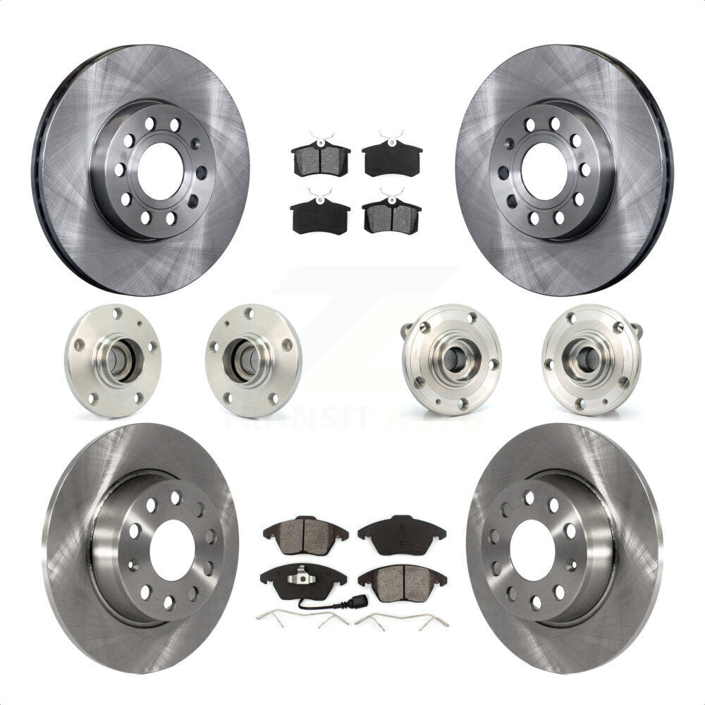 [Avant + Arrière] Kit d'ensemble roulement de roue et moyeu pour 2014 Volkswagen Beetle Sportline avec 2.0L avec 272mm Diameter Rotor KBB-116713 par Transit Auto