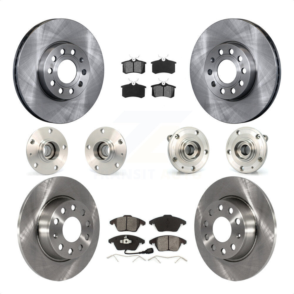 [Avant + Arrière] Kit d'ensemble roulement de roue et moyeu pour 2014 Volkswagen Beetle Base Highline Comfortline avec 2.5L avec 272mm Diameter Rotor KBB-116714 par Transit Auto