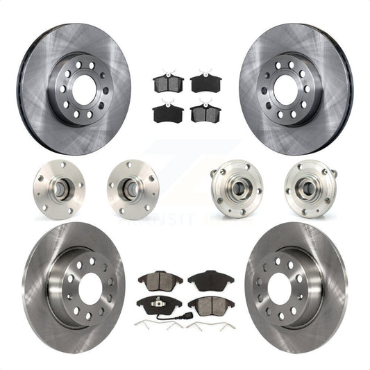[Avant + Arrière] Kit d'ensemble roulement de roue et moyeu pour 2014 Volkswagen Beetle Base Highline Comfortline avec 2.5L avec 272mm Diameter Rotor KBB-116714 par Transit Auto