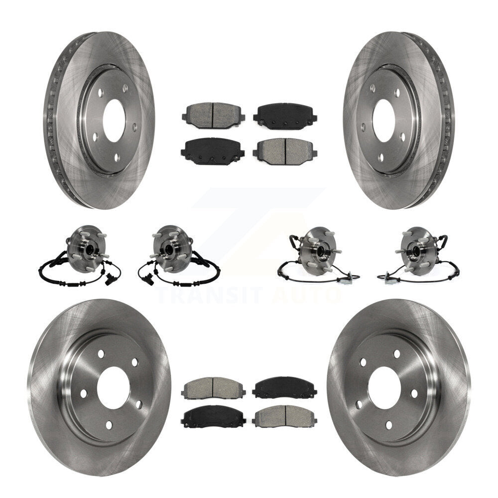 [Avant + Arrière] Kit d'ensemble roulement de roue et moyeu pour 2017-2018 Dodge Grand Caravan avec Single Piston Caliper KBB-116717