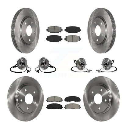 [Avant + Arrière] Kit d'ensemble roulement de roue et moyeu pour 2017-2018 Dodge Grand Caravan avec Single Piston Caliper KBB-116717
