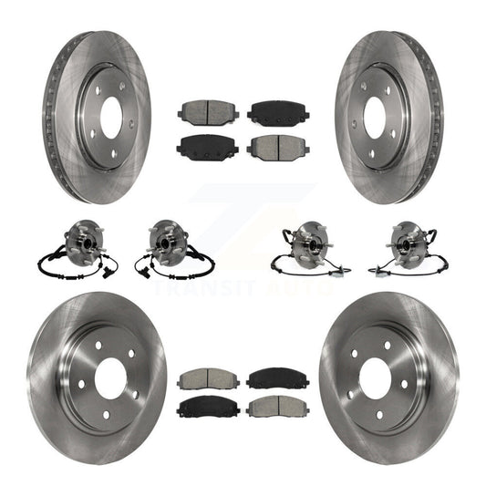 [Avant + Arrière] Kit d'ensemble roulement de roue et moyeu pour 2017-2018 Dodge Grand Caravan avec Single Piston Caliper KBB-116717