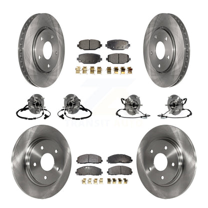 [Avant + Arrière] Kit d'ensemble roulement de roue et moyeu pour 2017-2018 Dodge Grand Caravan avec Single Piston Caliper KBB-116721