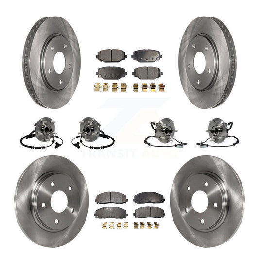 [Avant + Arrière] Kit d'ensemble roulement de roue et moyeu pour 2017-2018 Dodge Grand Caravan avec Single Piston Caliper KBB-116721