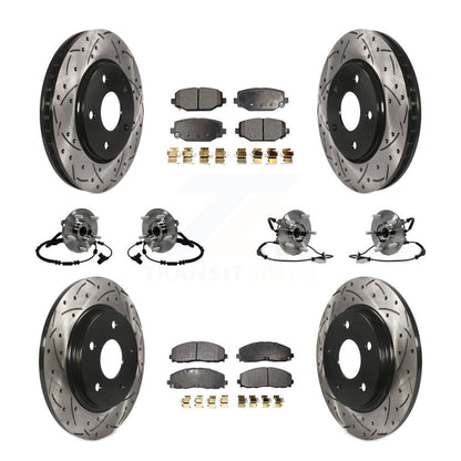 [Avant + Arrière] Kit d'ensemble roulement de roue et moyeu pour 2017-2018 Dodge Grand Caravan avec Single Piston Caliper KBB-116723