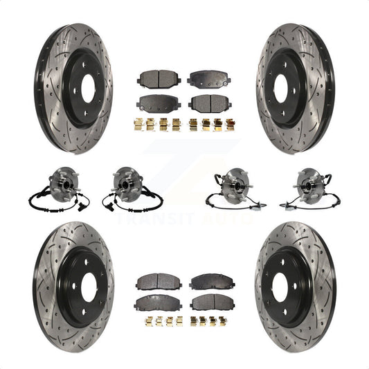 [Avant + Arrière] Kit d'ensemble roulement de roue et moyeu pour Dodge Grand Caravan Chrysler Town & Country Ram C/V Volkswagen Routan KBB-116724 par Transit Auto