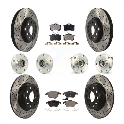 [Avant + Arrière] Kit d'ensemble roulement de roue et moyeu pour 2014 Volkswagen Beetle R-Line GSR avec 2.0L avec 272mm Diameter Rotor KBB-116725 par Transit Auto