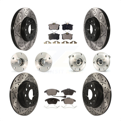 [Avant + Arrière] Kit d'ensemble roulement de roue et moyeu pour 2014 Volkswagen Beetle Base Highline Comfortline avec 2.5L avec 272mm Diameter KBB-116727 par Transit Auto