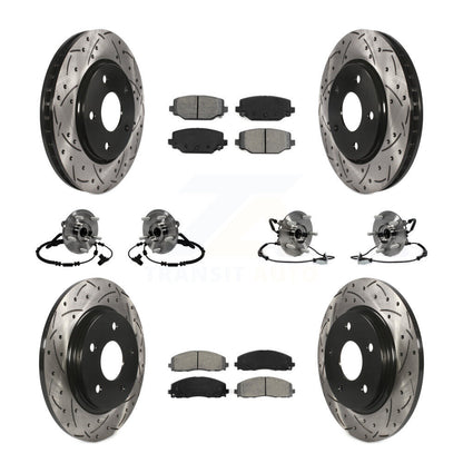 [Avant + Arrière] Kit d'ensemble roulement de roue et moyeu pour 2017-2018 Dodge Grand Caravan avec Single Piston Caliper KBB-116728