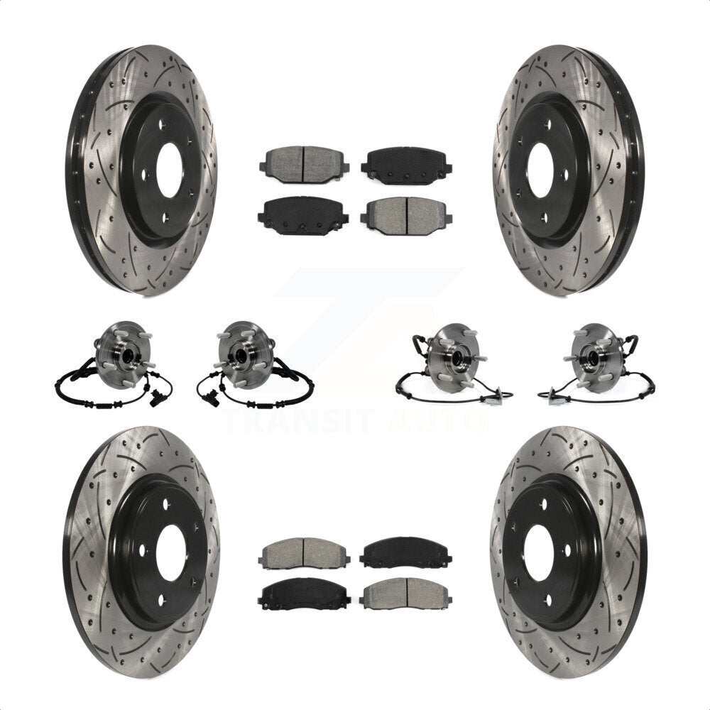 [Avant + Arrière] Kit d'ensemble roulement de roue et moyeu pour Dodge Grand Caravan Chrysler Town & Country Ram C/V Volkswagen Routan KBB-116729 par Transit Auto