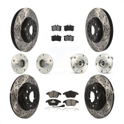 [Avant + Arrière] Kit d'ensemble roulement de roue et moyeu pour 2014 Volkswagen Beetle R-Line GSR avec 2.0L avec 272mm Diameter Rotor KBB-116730 par Transit Auto